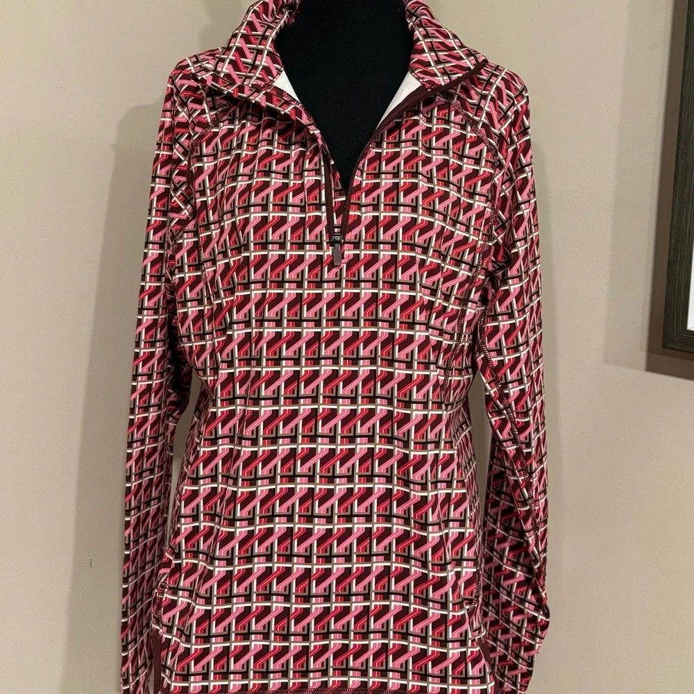 NWT Talbots Interlock Half Zip Pullover Top
